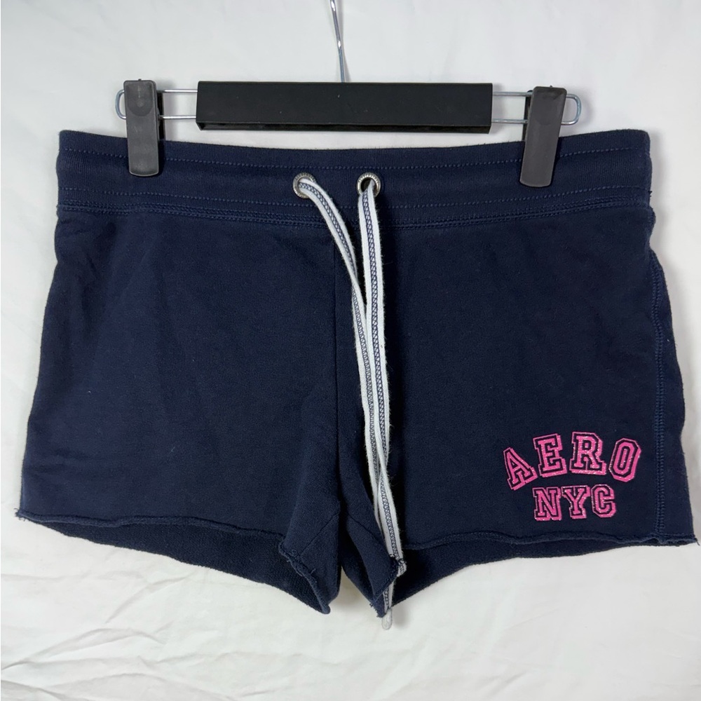 Aéropostale Aero NYC Navy‎ Drawstring Lounge Shorts Women S